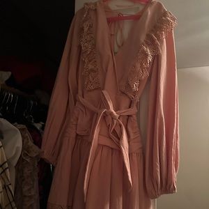Pink preppy showpiece dress never worn size small